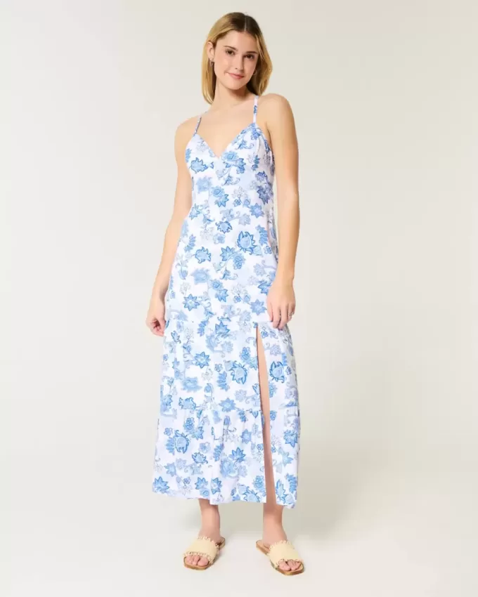 Vestido largo con espalda abierta
