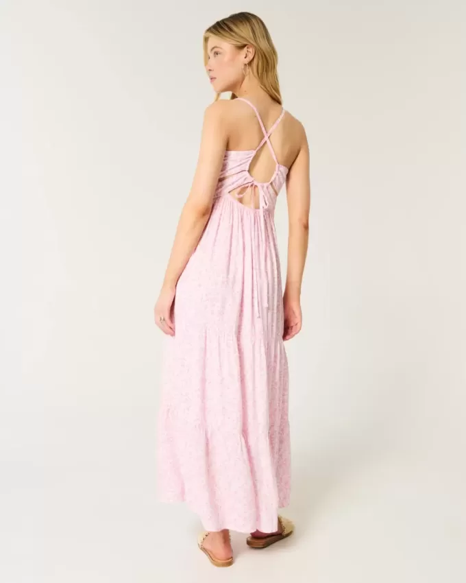 Vestido largo con espalda abierta