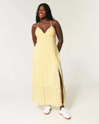 Vestido largo con espalda abierta