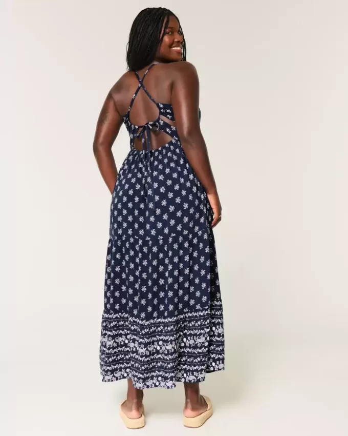 Vestido largo con espalda abierta