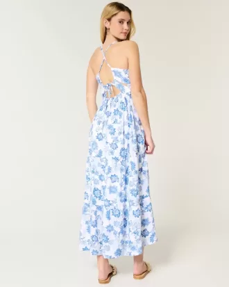 Vestido largo con espalda abierta