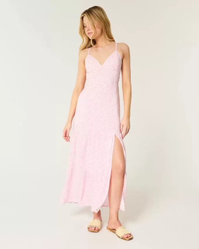 Vestido largo con espalda abierta
