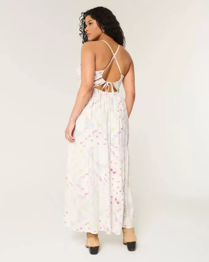 Vestido largo con espalda abierta