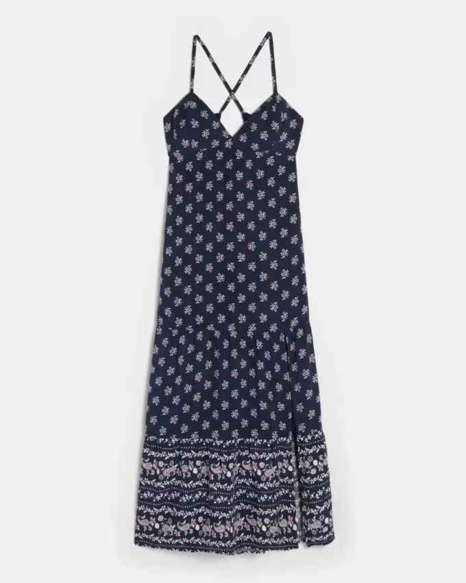 Vestido largo con espalda abierta