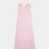 Vestido largo con espalda abierta