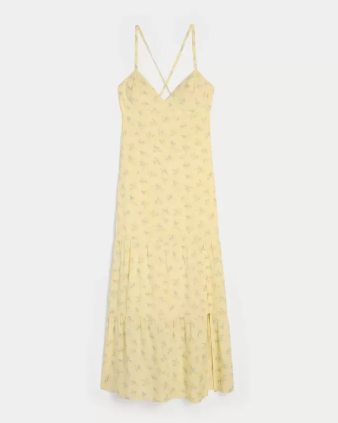 Vestido largo con espalda abierta
