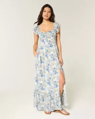 Vestido largo con hombros descubiertos