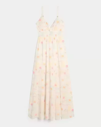 Vestido largo estampado