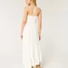 Vestido largo estilo crochet con tejido mixto Vestido largo estilo crochet con tejido mixto