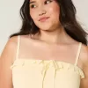 Vestido largo fruncido sin tirantes