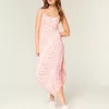 Vestido midi con dobladillo asimétrico Vestido midi con dobladillo asimétrico