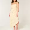 Vestido midi con dobladillo asimétrico Vestido midi con dobladillo asimétrico