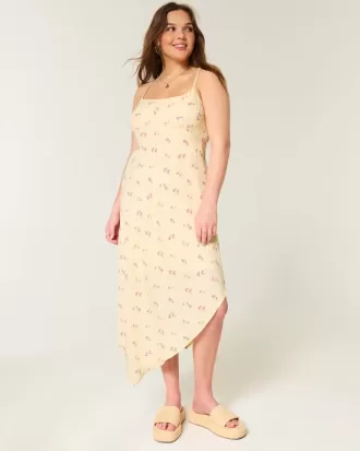 Vestido midi con dobladillo asimétrico