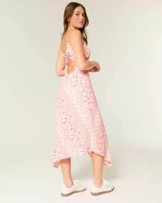 Vestido midi con dobladillo asimétrico Vestido midi con dobladillo asimétrico