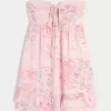 Vestido mini babydoll con volantes y sin tirantes Vestido mini babydoll con volantes y sin tirantes