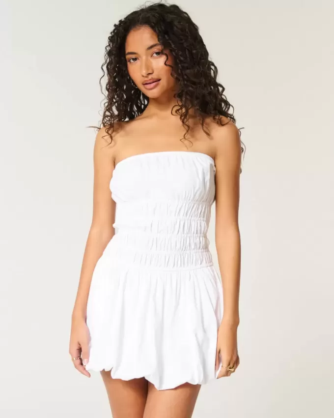 Vestido mini de burbuja sin tirantes Vestido mini de burbuja sin tirantes