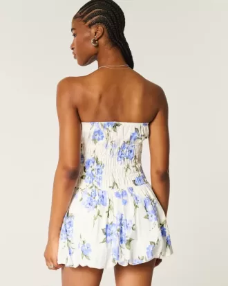 Vestido mini de burbuja sin tirantes