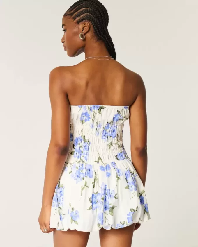 Vestido mini de burbuja sin tirantes Vestido mini de burbuja sin tirantes