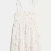 Vestido mini estilo babydoll con tirantes anudados Vestido mini estilo babydoll con tirantes anudados