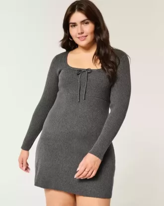 Vestido mini patinador de punto