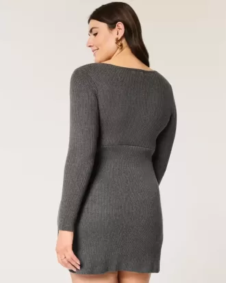 Vestido mini patinador de punto