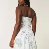 Vestido mini sin tirantes con escote fruncido Vestido mini sin tirantes con escote fruncido