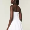 Vestido mini sin tirantes con escote fruncido Vestido mini sin tirantes con escote fruncido