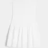 Vestido mini sin tirantes con escote fruncido Vestido mini sin tirantes con escote fruncido