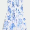 Vestido mini sin tirantes con escote fruncido Vestido mini sin tirantes con escote fruncido