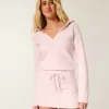 Vestido polar de manga larga con capucha Vestido polar de manga larga con capucha