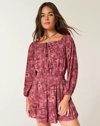Vestido tejido con hombros descubiertos